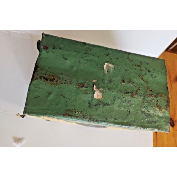 Vintage Hand Made Cow Tin Art Planter Box 12 1/2" long x 9" tall x 5.5" wide - Picture 8 of 14